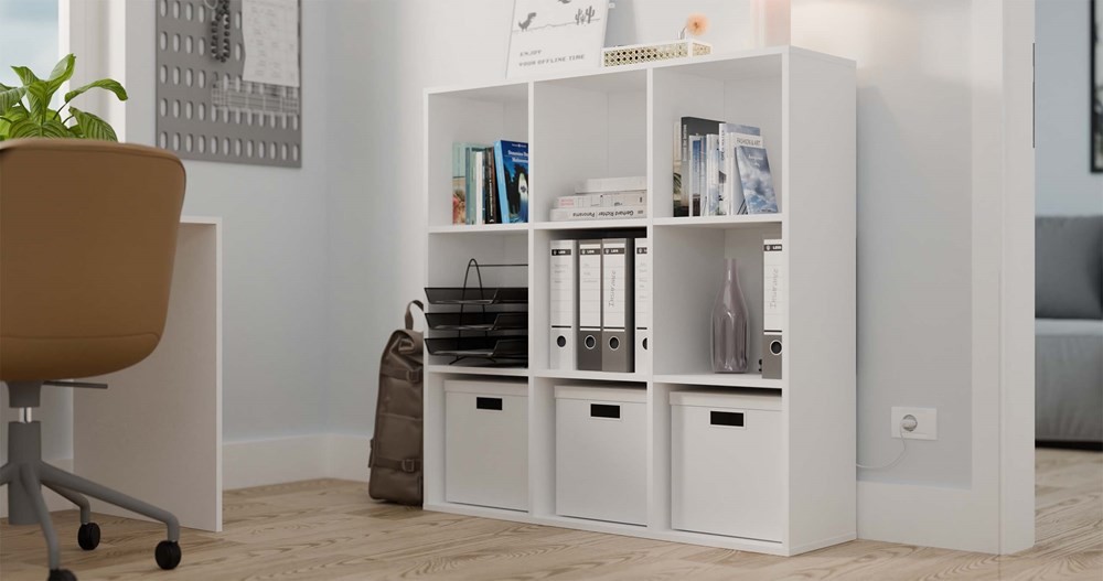 TP Living Regál Malax 110 cm bílý - Obrázek 2