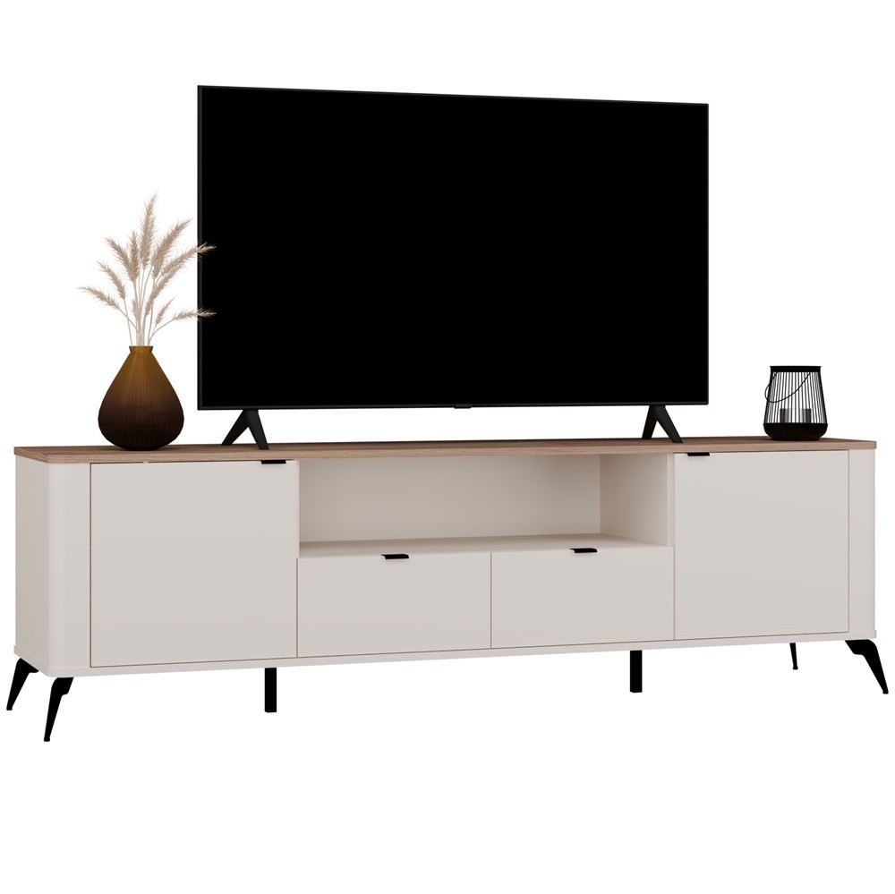 TP Living TV stolek CORDOBA 2D2S kašmírový/dub Castello