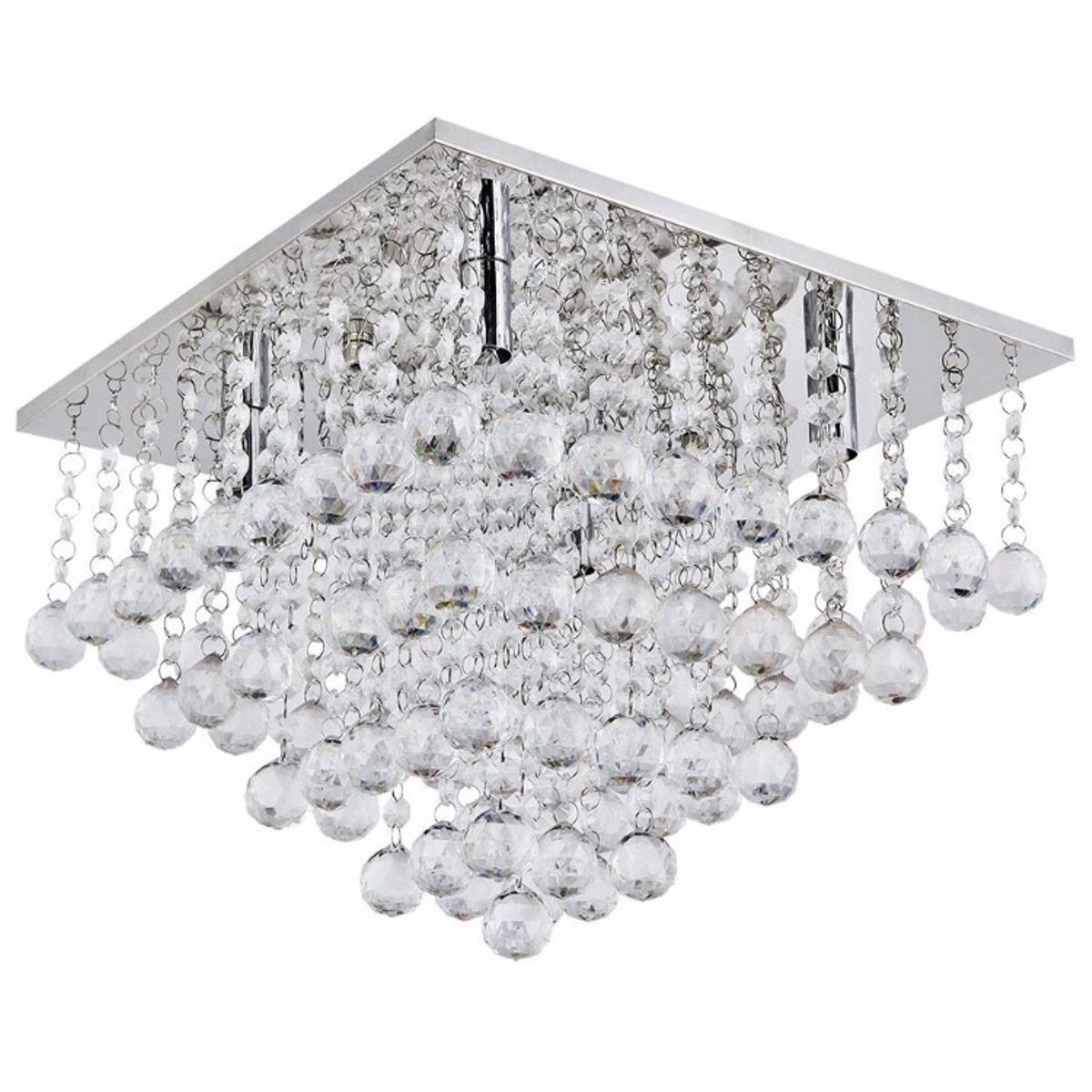 TooLight Křišťálové stropní svítidlo 392203 stříbrné