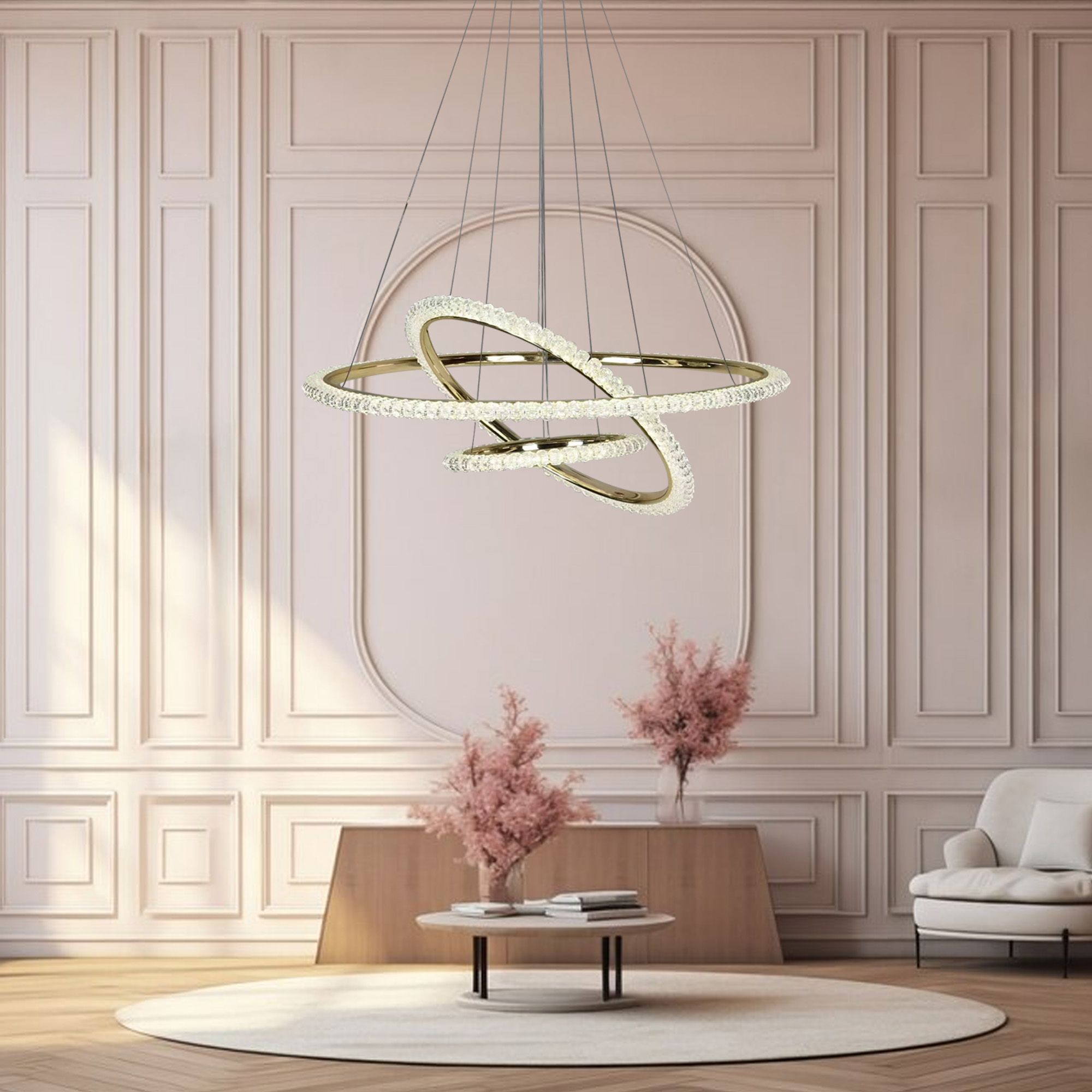 Toolight Moderní designové LED osvětlení G036-CP zlatá - Obrázek 2