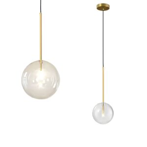 Toolight Skleněné kulovité svítidlo 15cm APP1680-1CP zlaté