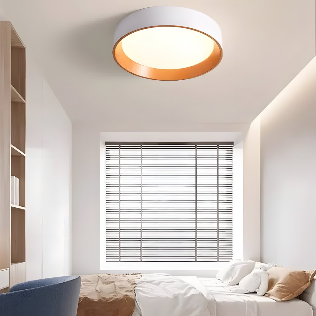 Toolight Stropní LED osvětlení WOOD G115-C 40CM bílá/dekor dřeva - Obrázek 2