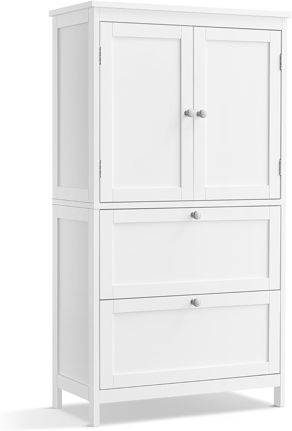 VASAGLE Koupelnová skříňka se zásuvkami 60 x 110 x 30 cm bílá - Obrázek 2