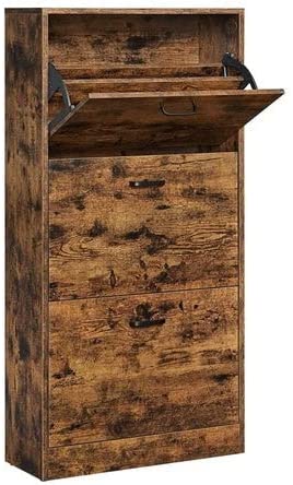 VASAGLE Vyklápěcí botník 60x24x120cm hnědý - Obrázek 2