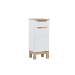 Comad Doplňková koupelnová skříňka nízká Bali White 35 bílá/dub wotan