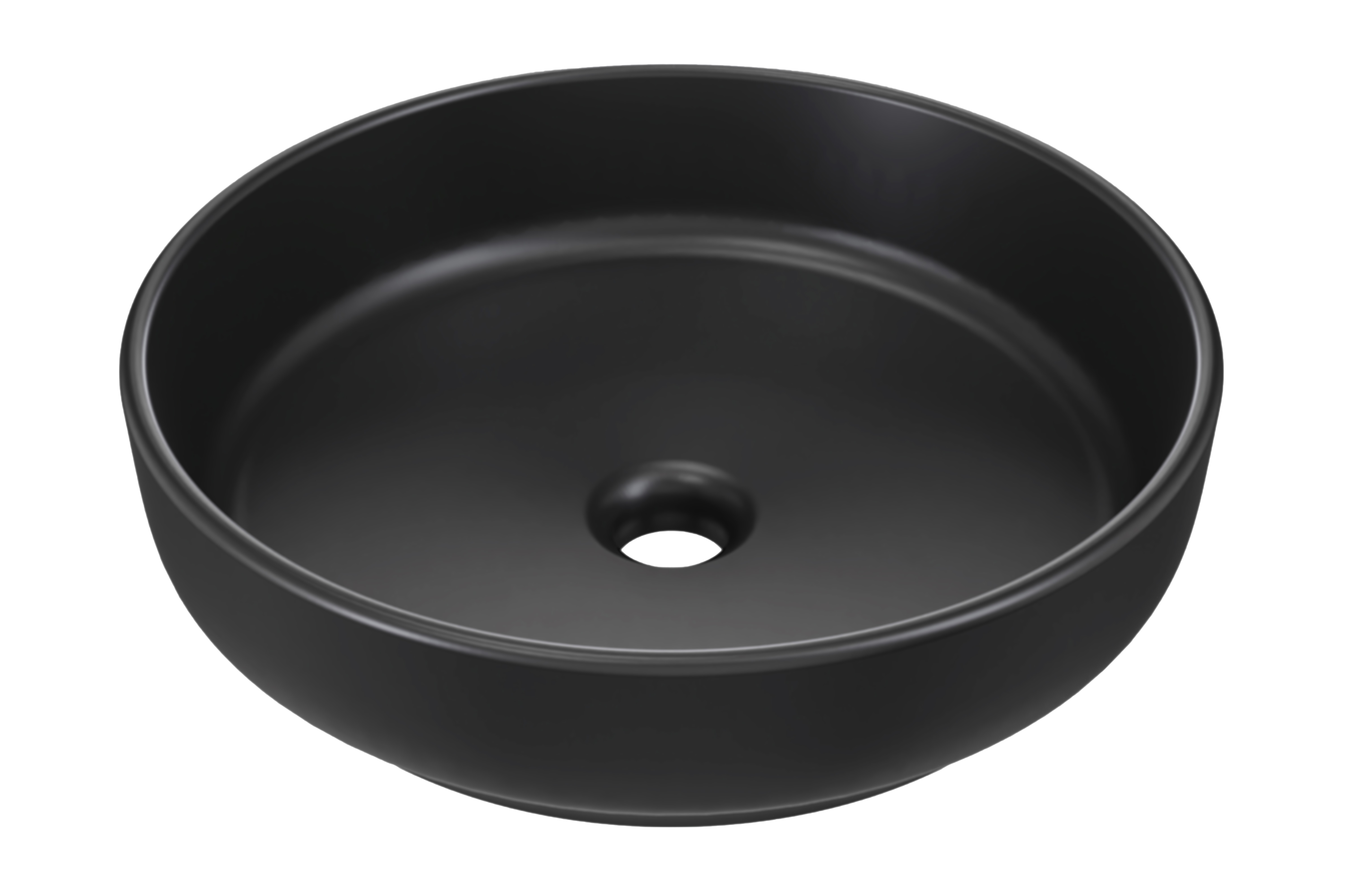 Comad Keramické umyvadlo na desku RIVER 1 BLACK MATT UN 40