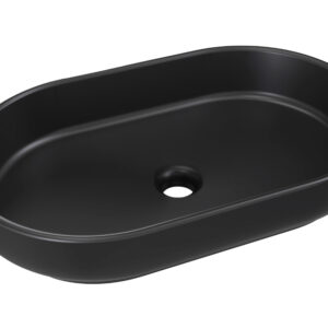 Comad Keramické umyvadlo na desku RIVER 2 BLACK MATT UN 55