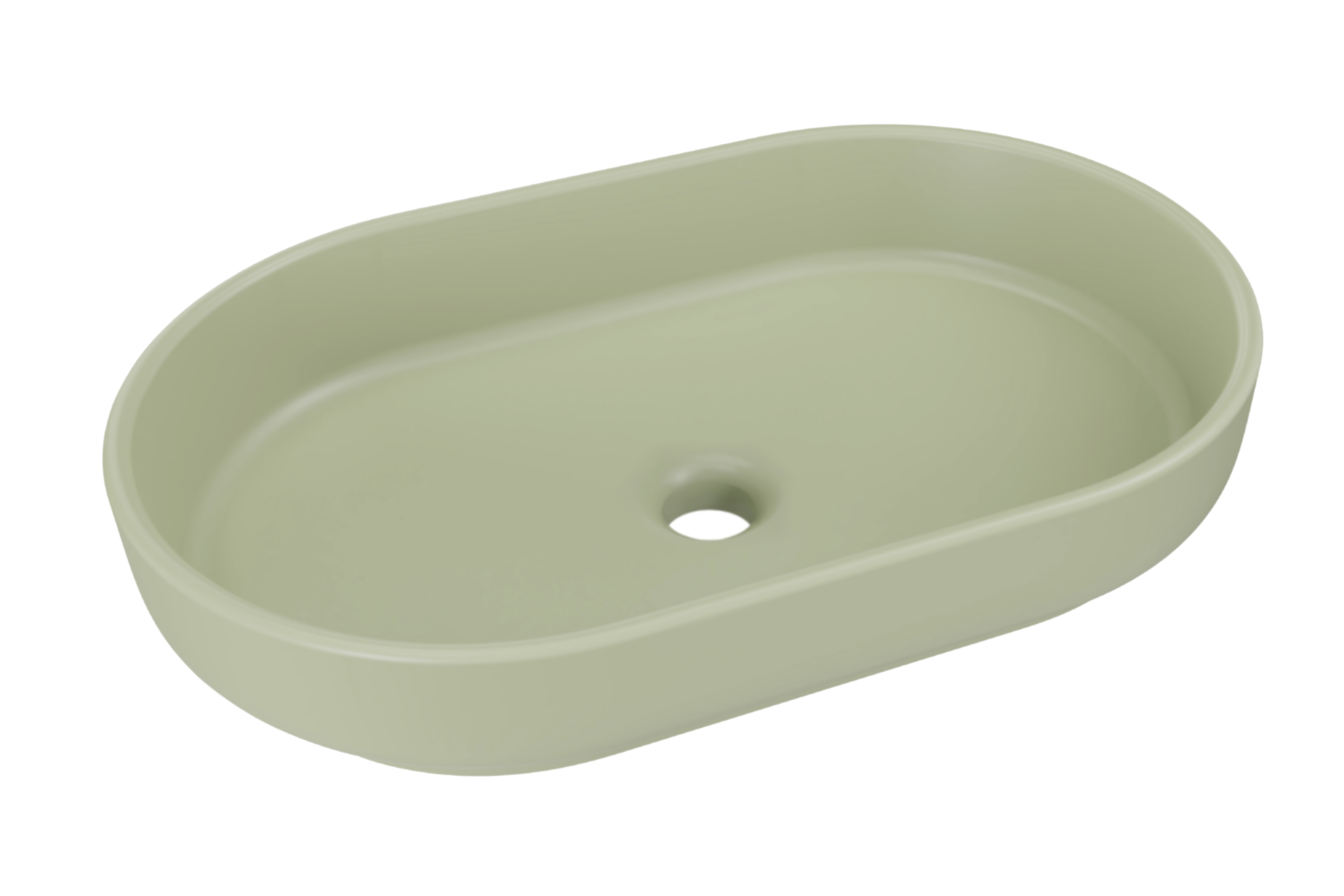 Comad Keramické umyvadlo na desku RIVER 2 OLIVE GREEN MATT