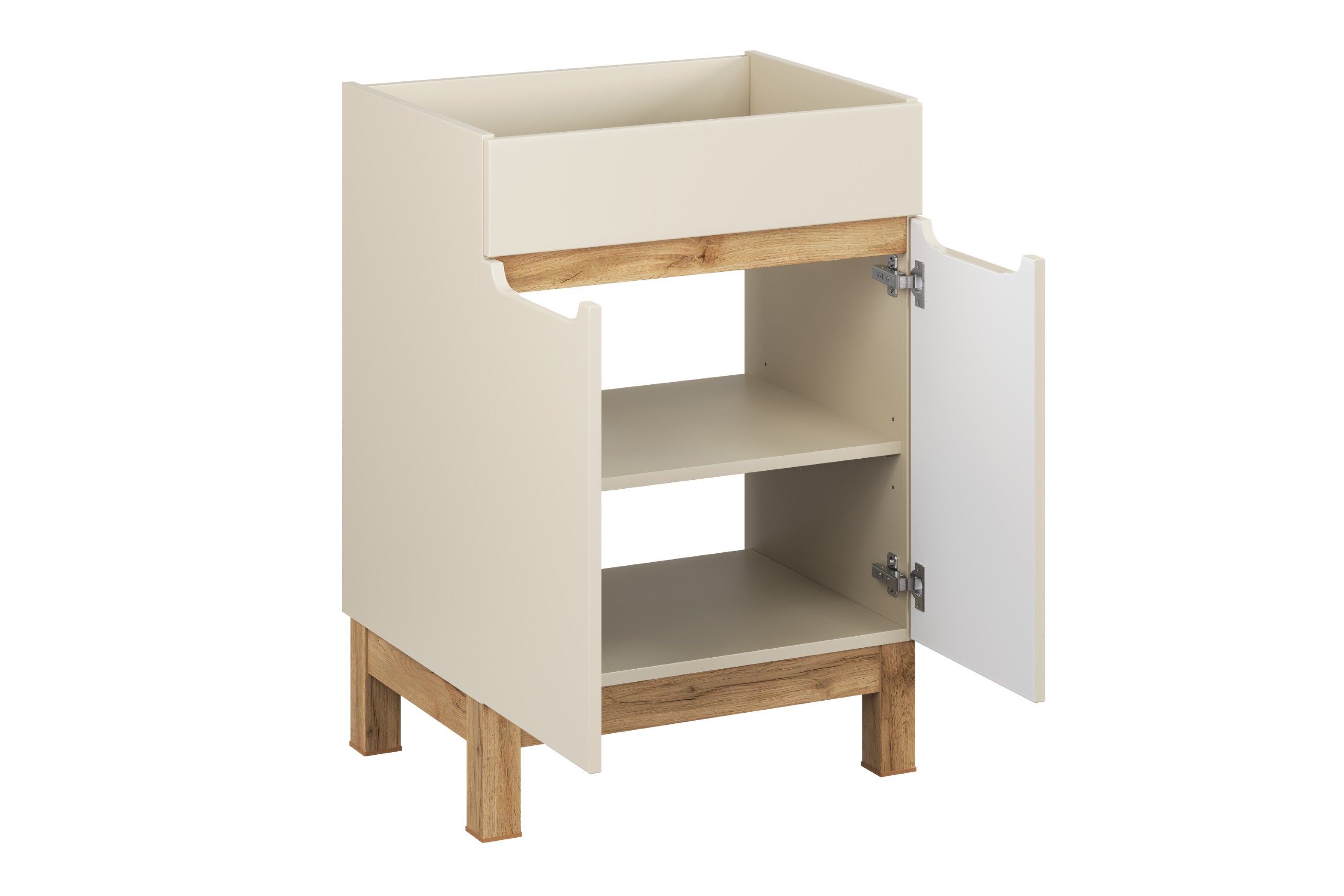 Comad Koupelnová skříňka pod umyvadlo Bali Cashmere 60 kašmír/dub wotan - Obrázek 2