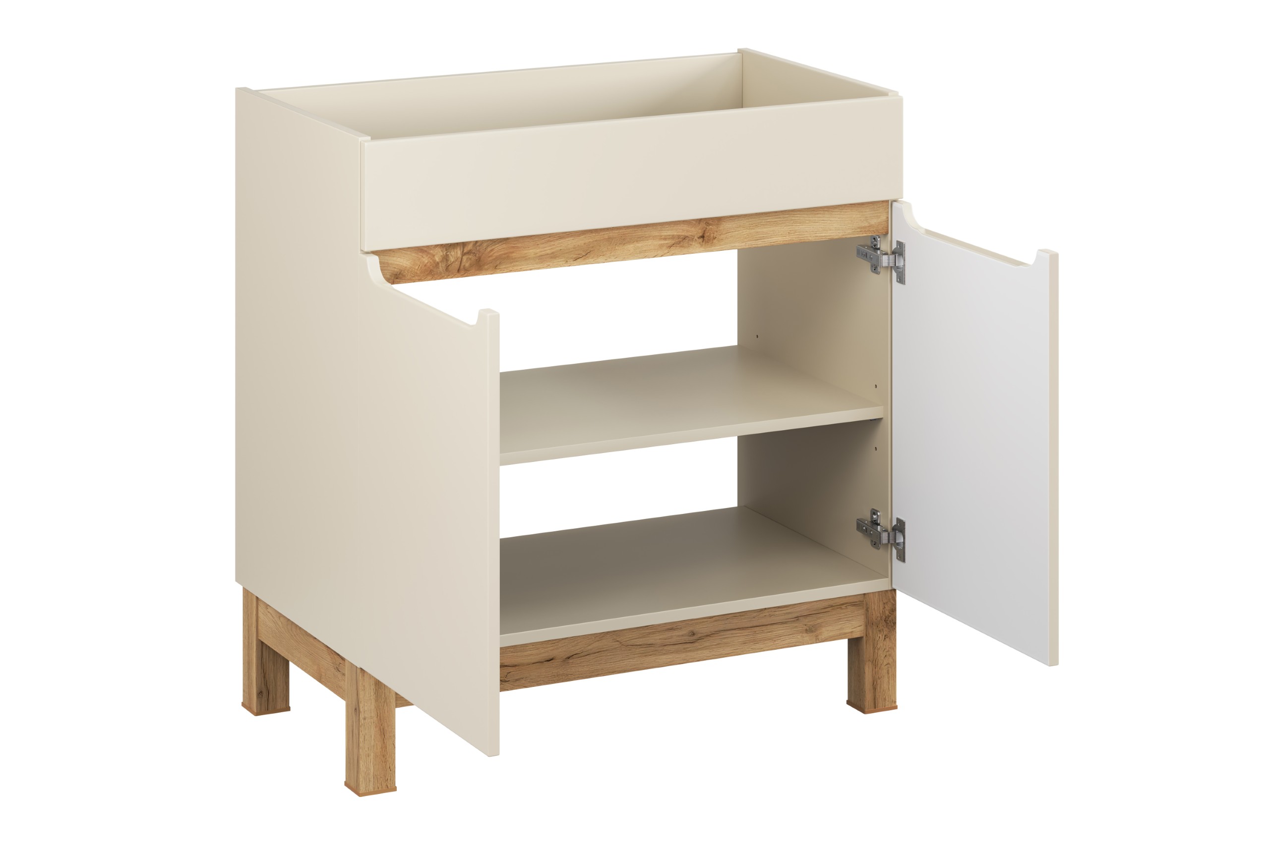 Comad Koupelnová skříňka pod umyvadlo Bali Cashmere 80 kašmír/dub wotan - Obrázek 2