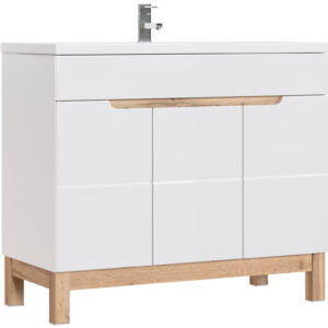 Comad Koupelnová skříňka pod umyvadlo Bali White 100 bílá/dub wotan