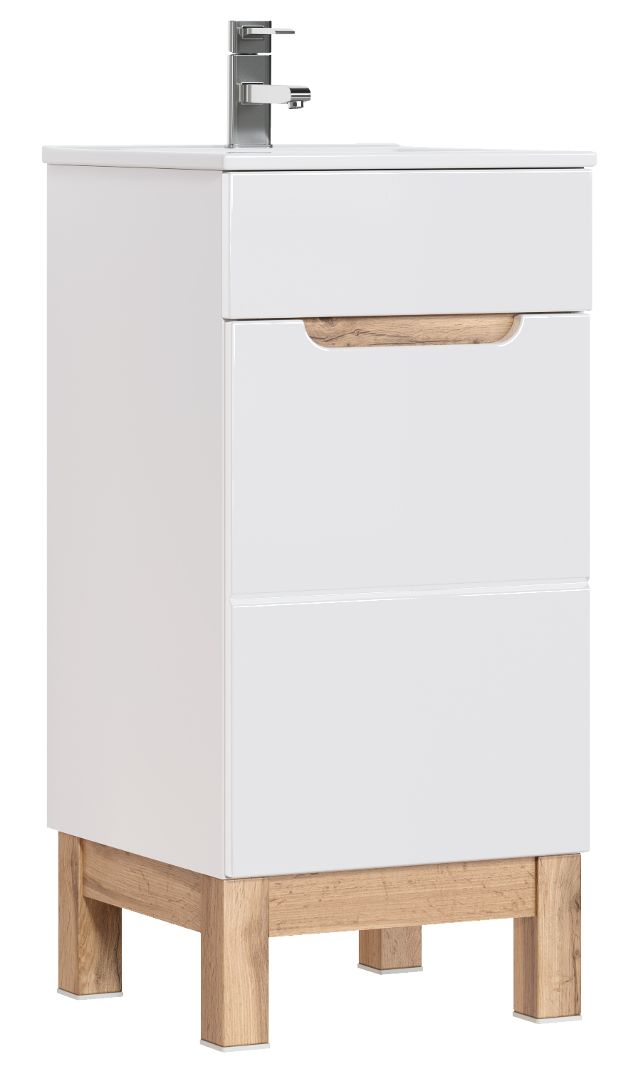 Comad Koupelnová skříňka pod umyvadlo Bali White 40 bílá/dub wotan