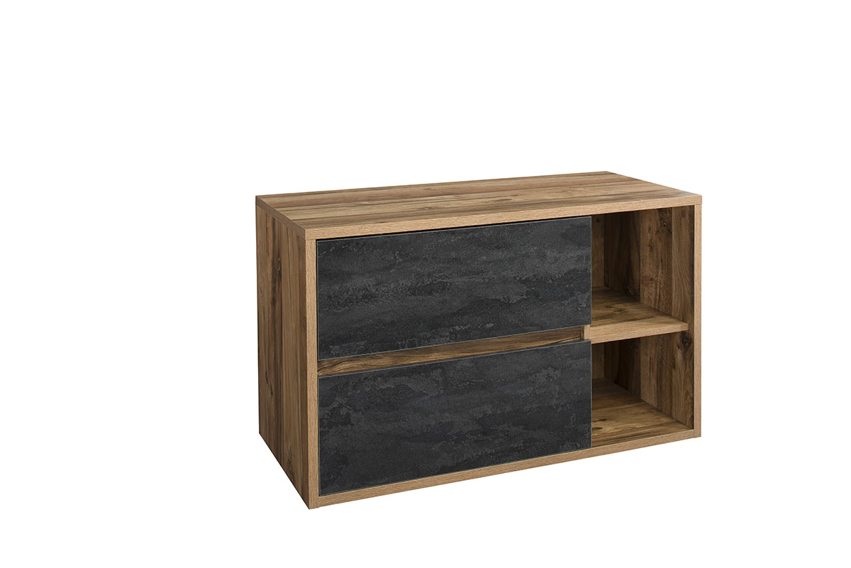 Comad Koupelnová skříňka pod umyvadlo Hampton 100 dub hunton/šedý beton