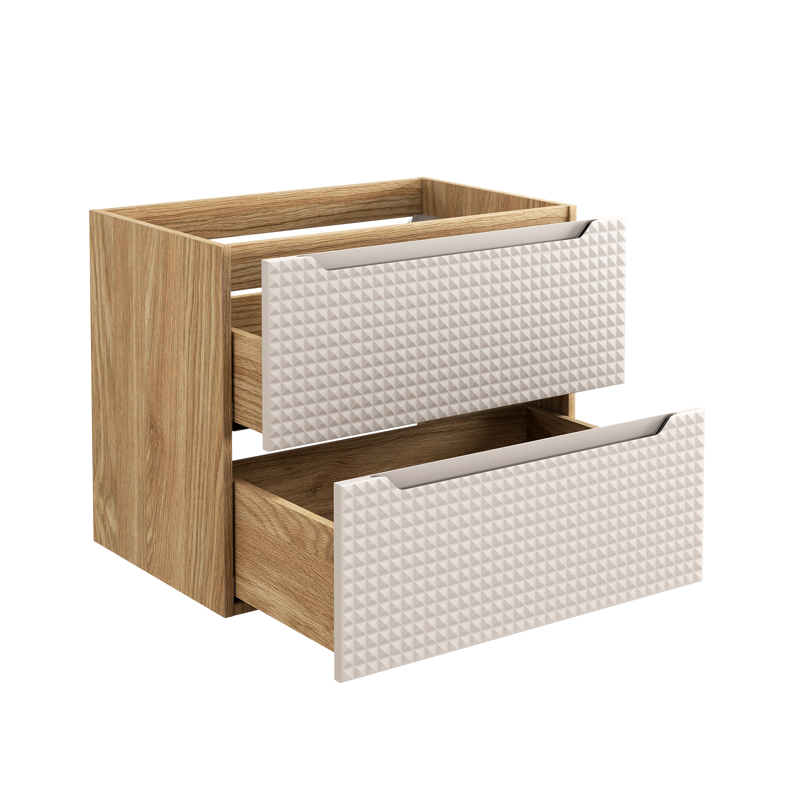 Comad Koupelnová skříňka pod umyvadlo Luxor Beige 70 béžová/dub olejovaný - Obrázek 2