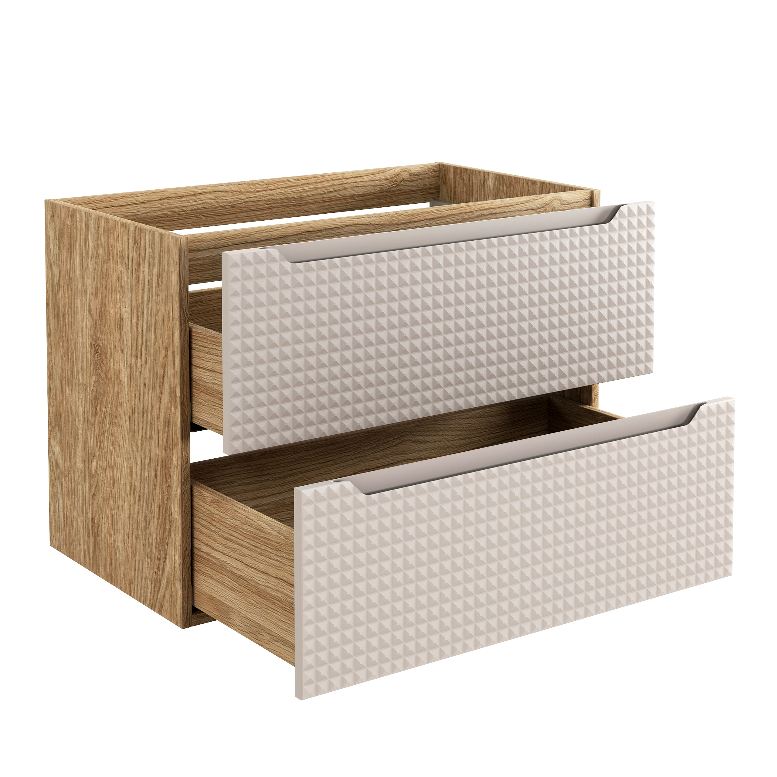 Comad Koupelnová skříňka pod umyvadlo Luxor Beige 80 béžová/dub olejovaný - Obrázek 2