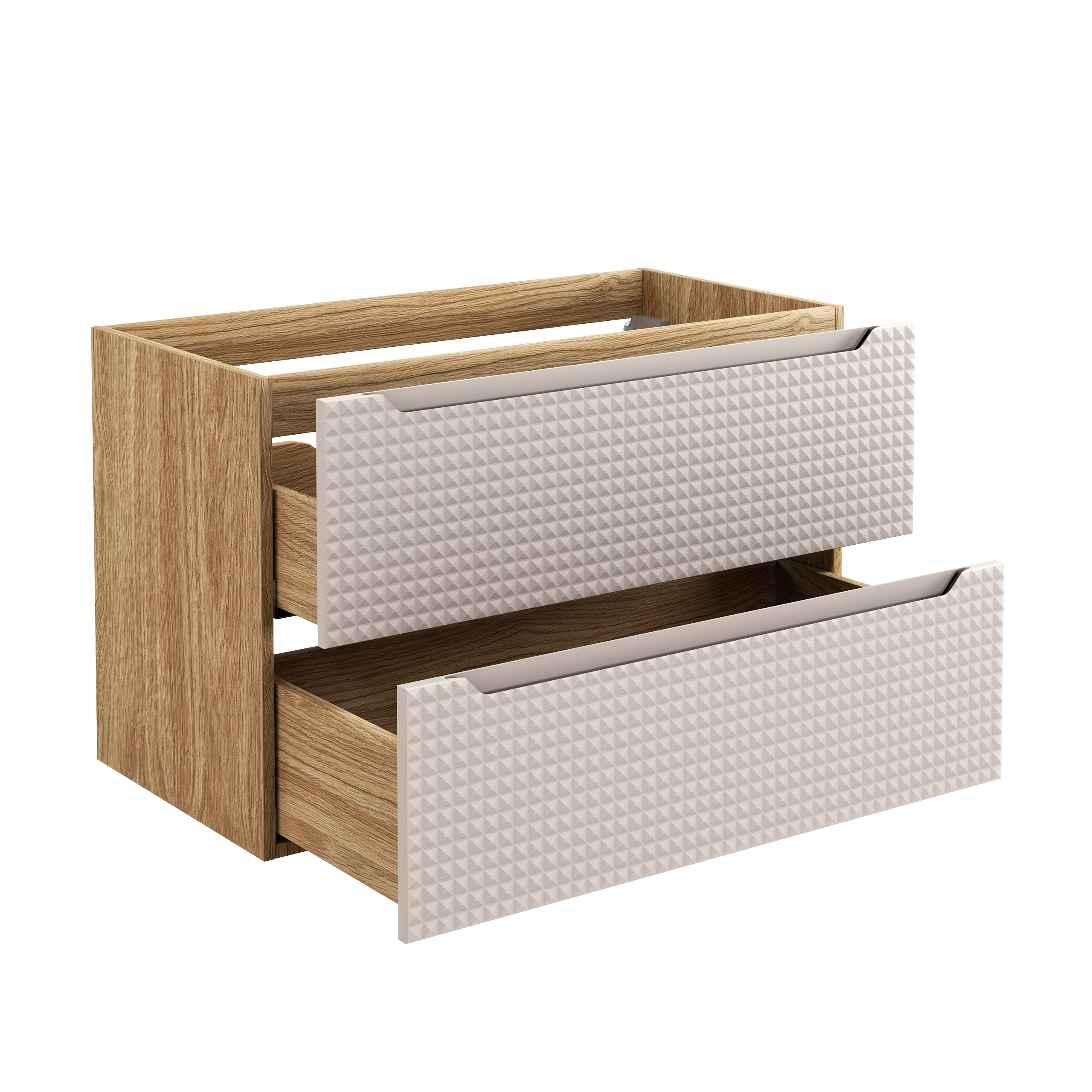 Comad Koupelnová skříňka pod umyvadlo Luxor Beige 90 béžová/dub olejovaný - Obrázek 2