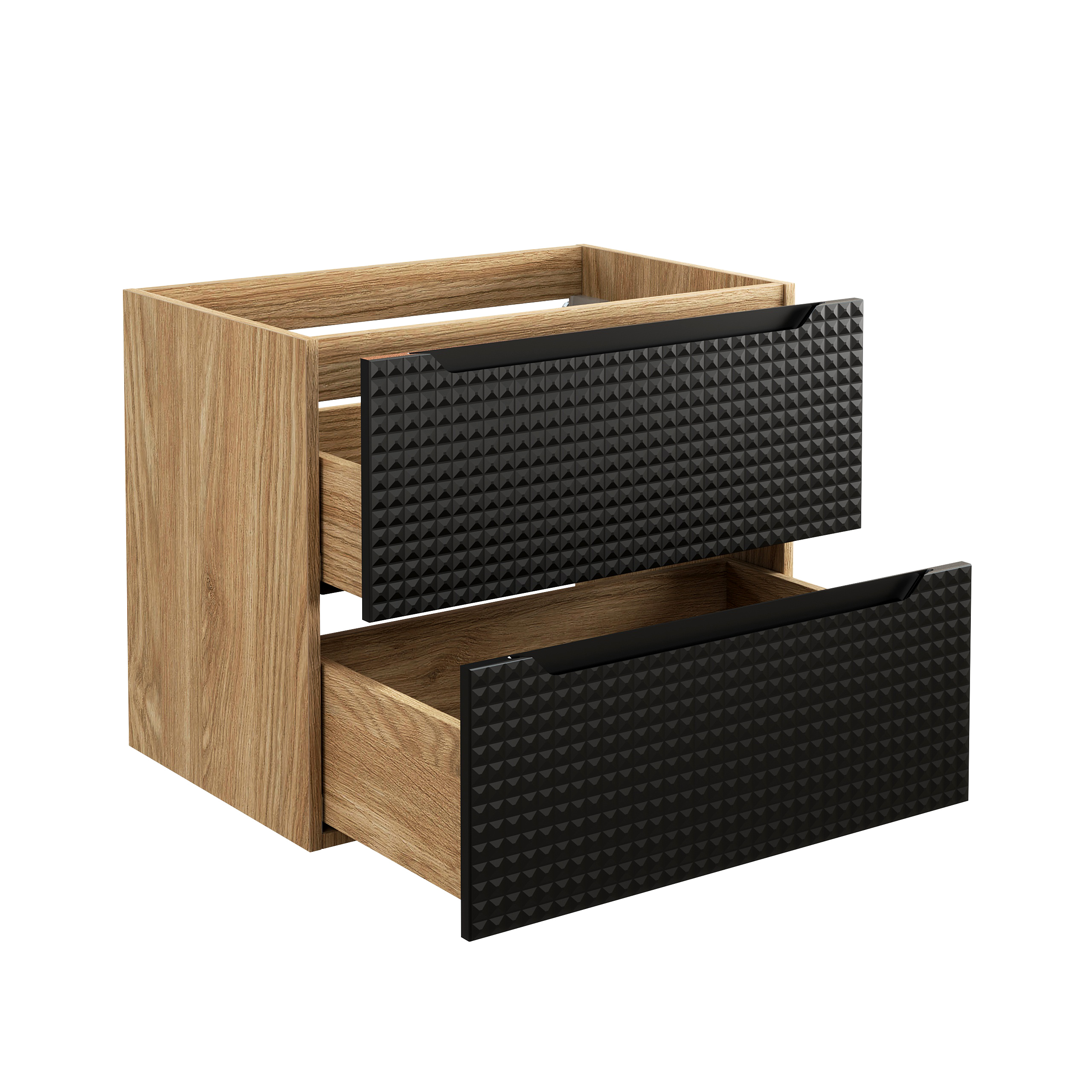 Comad Koupelnová skříňka pod umyvadlo Luxor Black 70 černá/dub olejovaný - Obrázek 2