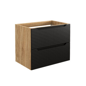 Comad Koupelnová skříňka pod umyvadlo Luxor Black 70 černá/dub olejovaný