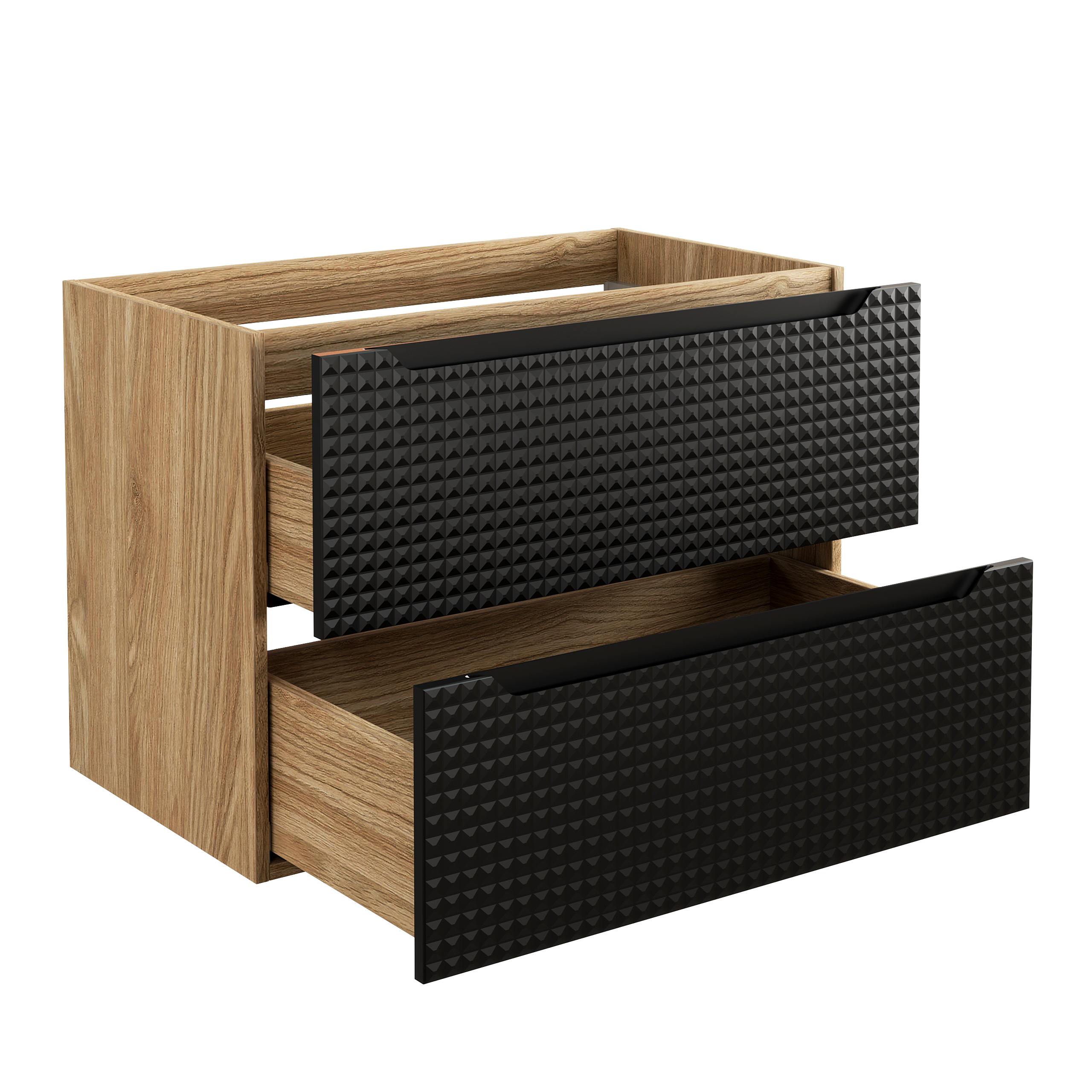 Comad Koupelnová skříňka pod umyvadlo Luxor Black 80 černá/dub olejovaný - Obrázek 2