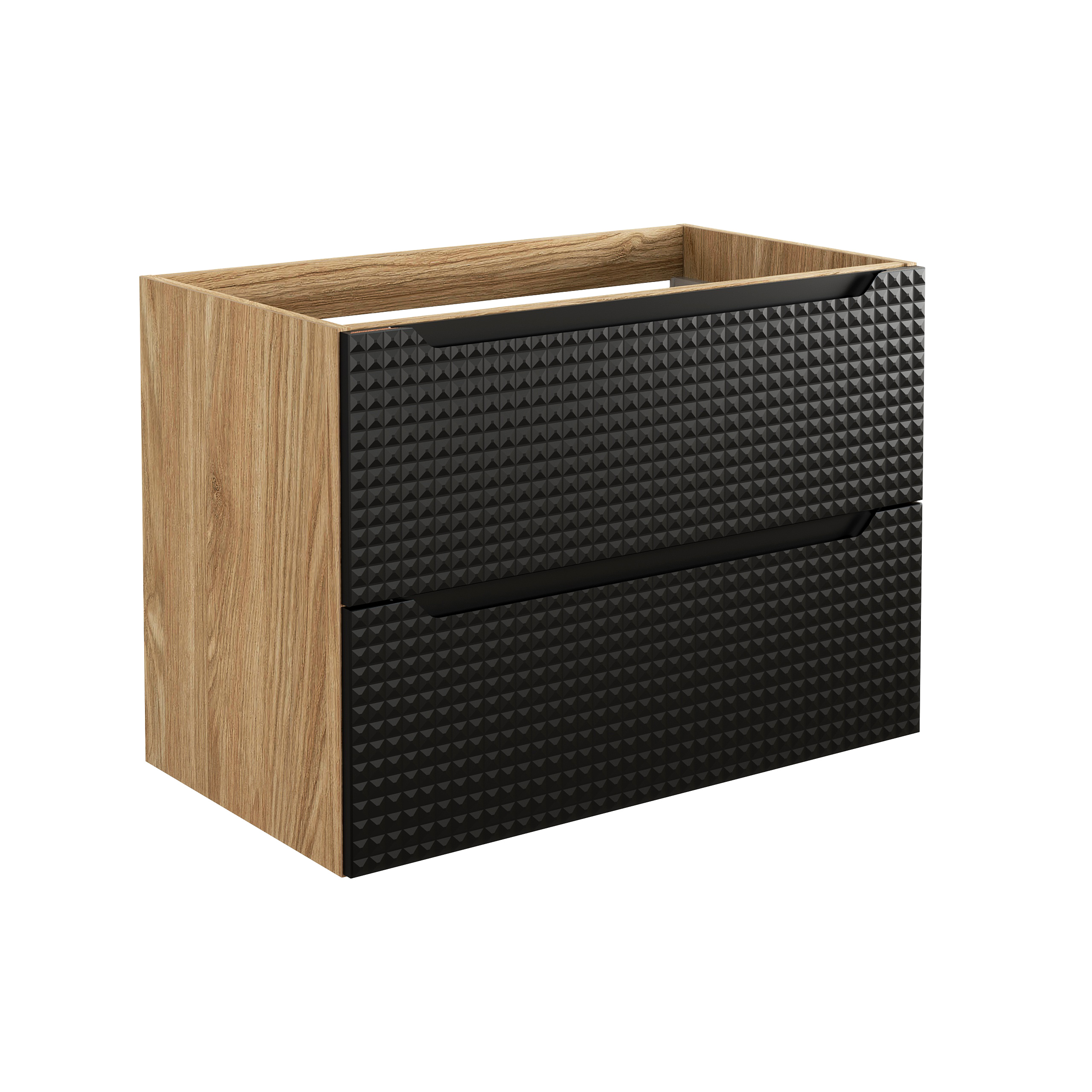 Comad Koupelnová skříňka pod umyvadlo Luxor Black 80 černá/dub olejovaný