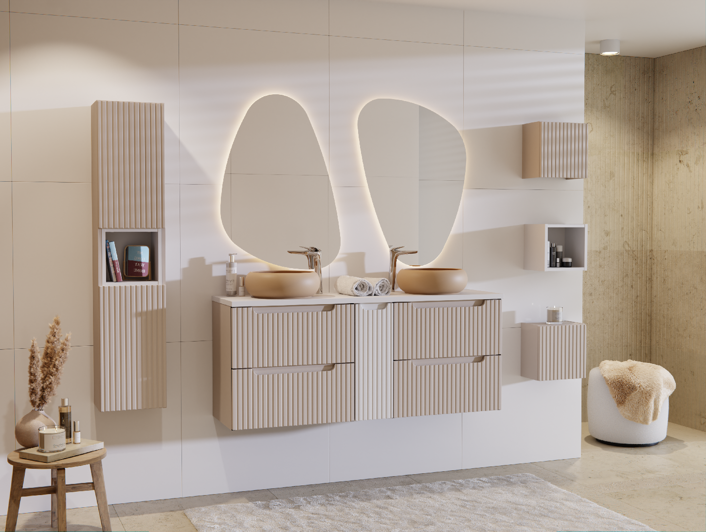 Comad Koupelnová skříňka pod umyvadlo Nova Cashmere 60 kašmír - Obrázek 2