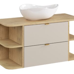 Comad Koupelnová skříňka s deskovým umyvadlem SET-DC B CREMONA 100 kašmír/dub cremona