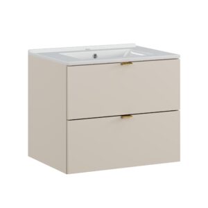 Comad Koupelnová skříňka s keramickým umyvadlem Dalia Cashmere 60 cm - kašmír