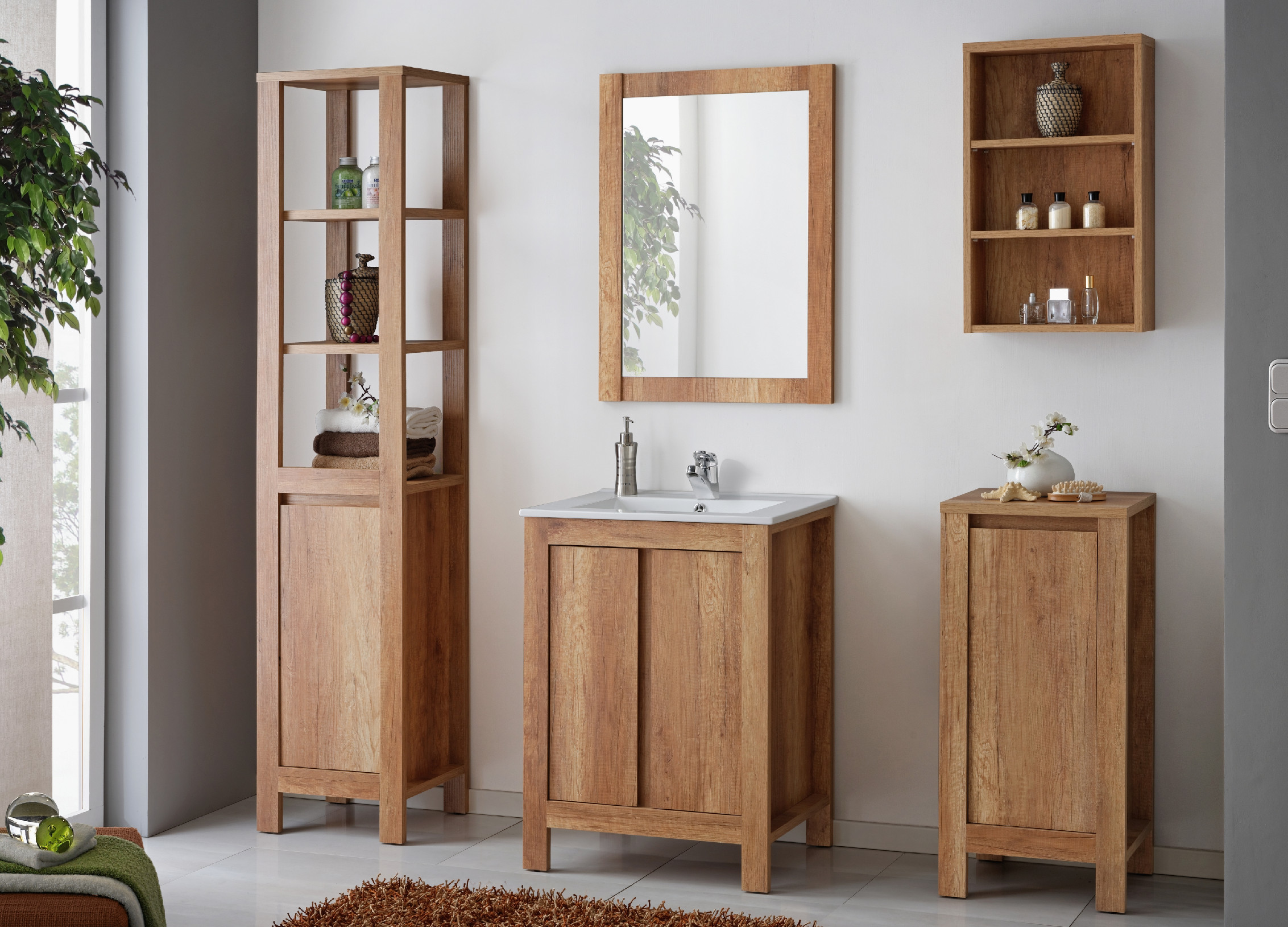 Comad Koupelnová skříňka závěsná horní Clasicc Oak 40 dub antic - Obrázek 2