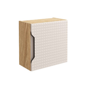 Comad Koupelnová skříňka závěsná horní Qubik Luxor Beige 35 béžová/dub olejovaný