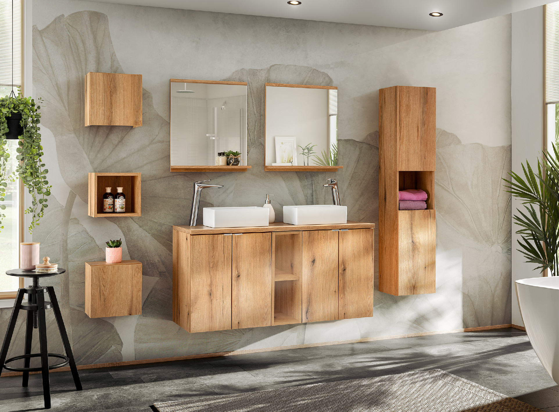 Comad Spodní rozšiřovací díl pro umyvadlové skříňky s deskou Nova Oak 20 dub coast evoke - Obrázek 2