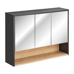 Comad Zrcadlová skříňka bez osvětlení Borneo Cosmos 100 vesmírně šedá/dub artisan