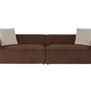 Hanah Home Čtyřmístná pohovka Lora 300 cm hnědá