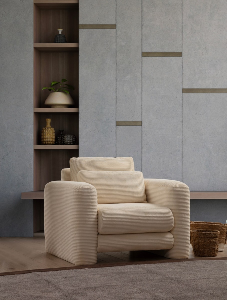 Hanah Home Designové křeslo Lily béžové - Obrázek 2