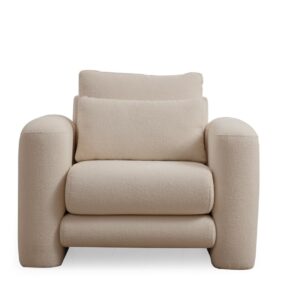 Hanah Home Designové křeslo Lily krémové
