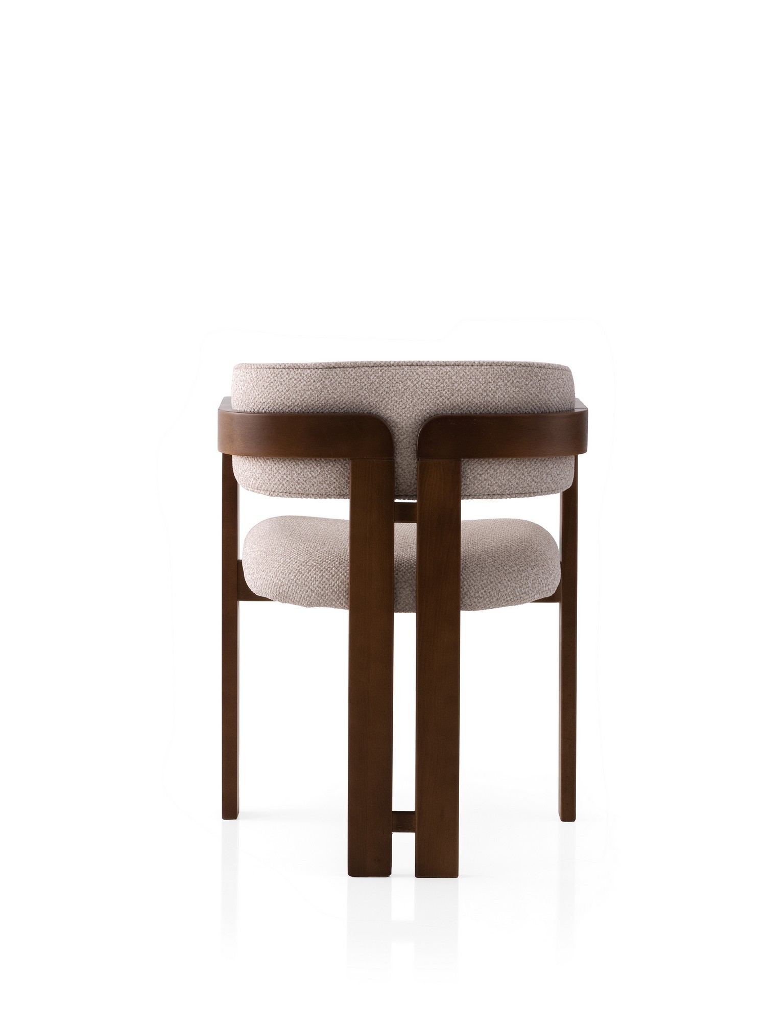 Kalune Design Čalouněná jídelní židle CO z masivu krémová/ořech - Obrázek 2