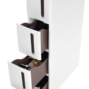 SONGMICS Pojízdný úzký regál 4 zásuvky 17x84 cm