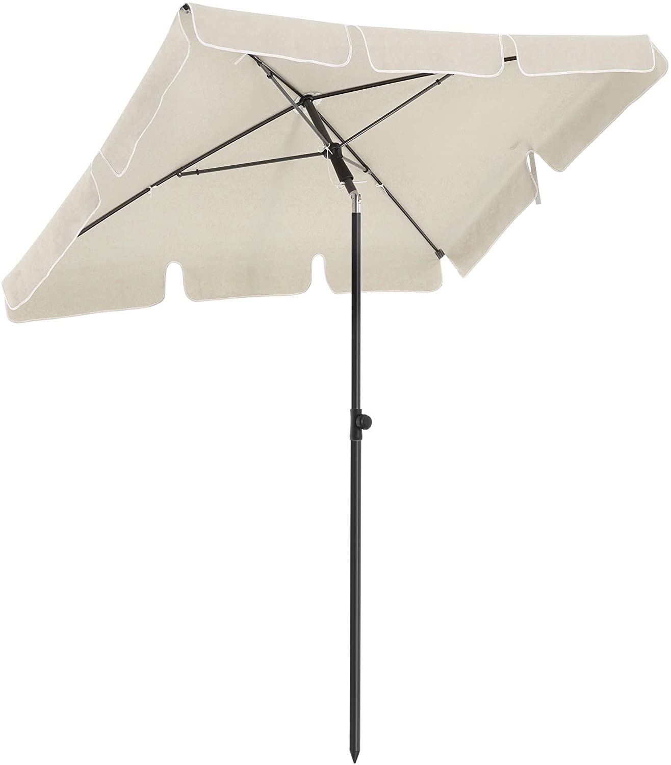SONGMICS Slunečník obdélníkový 200 x 125 cm béžový - Obrázek 2