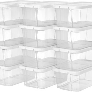 SONGMICS Univerzální transparentní stohovatelný úložný box 12 ks