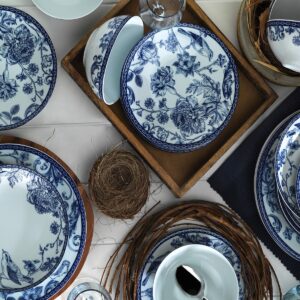 ASIR Porcelánová jídelní souprava 24 ks ONION modrá bílá