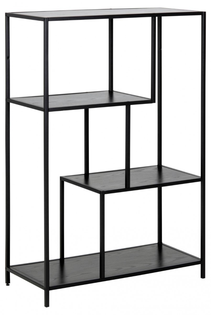 Actona Regál Seaford 77x114 cm černý