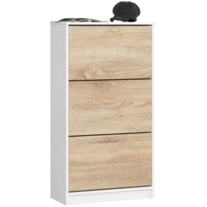 Ak furniture Botník Kara 60 cm dub sonoma/bílý