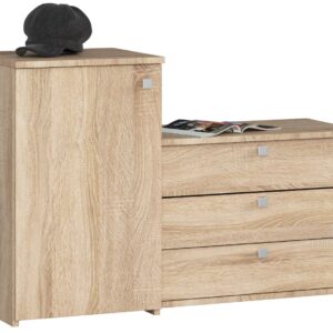 Ak furniture Botník s komodou S16 dub sonoma