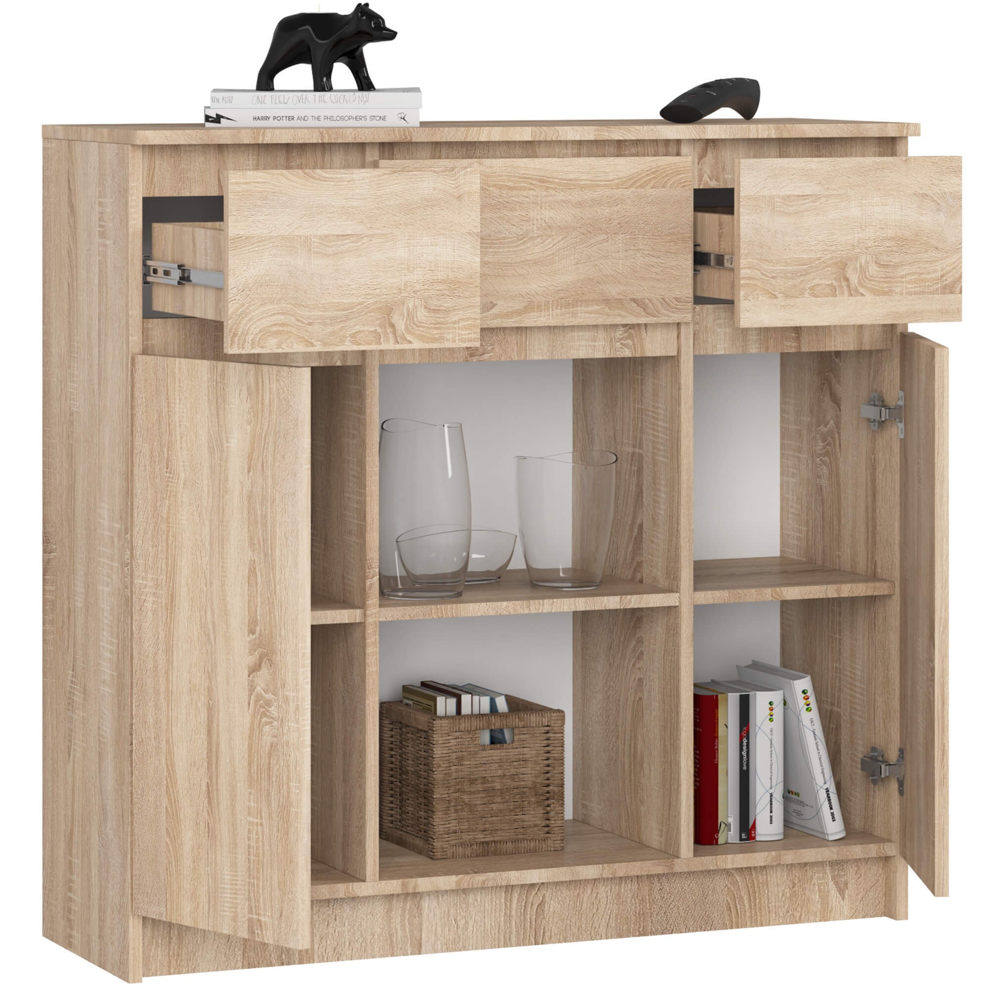 Ak furniture Komoda Baros 100 cm dub sonoma - Obrázek 2