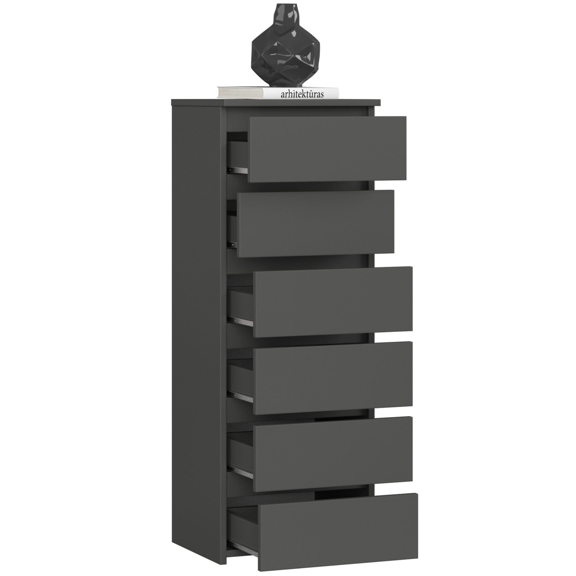 Ak furniture Komoda CL6 40 cm grafitově šedá - Obrázek 2