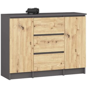 Ak furniture Komoda Girgo 100 cm grafit/dub artisan