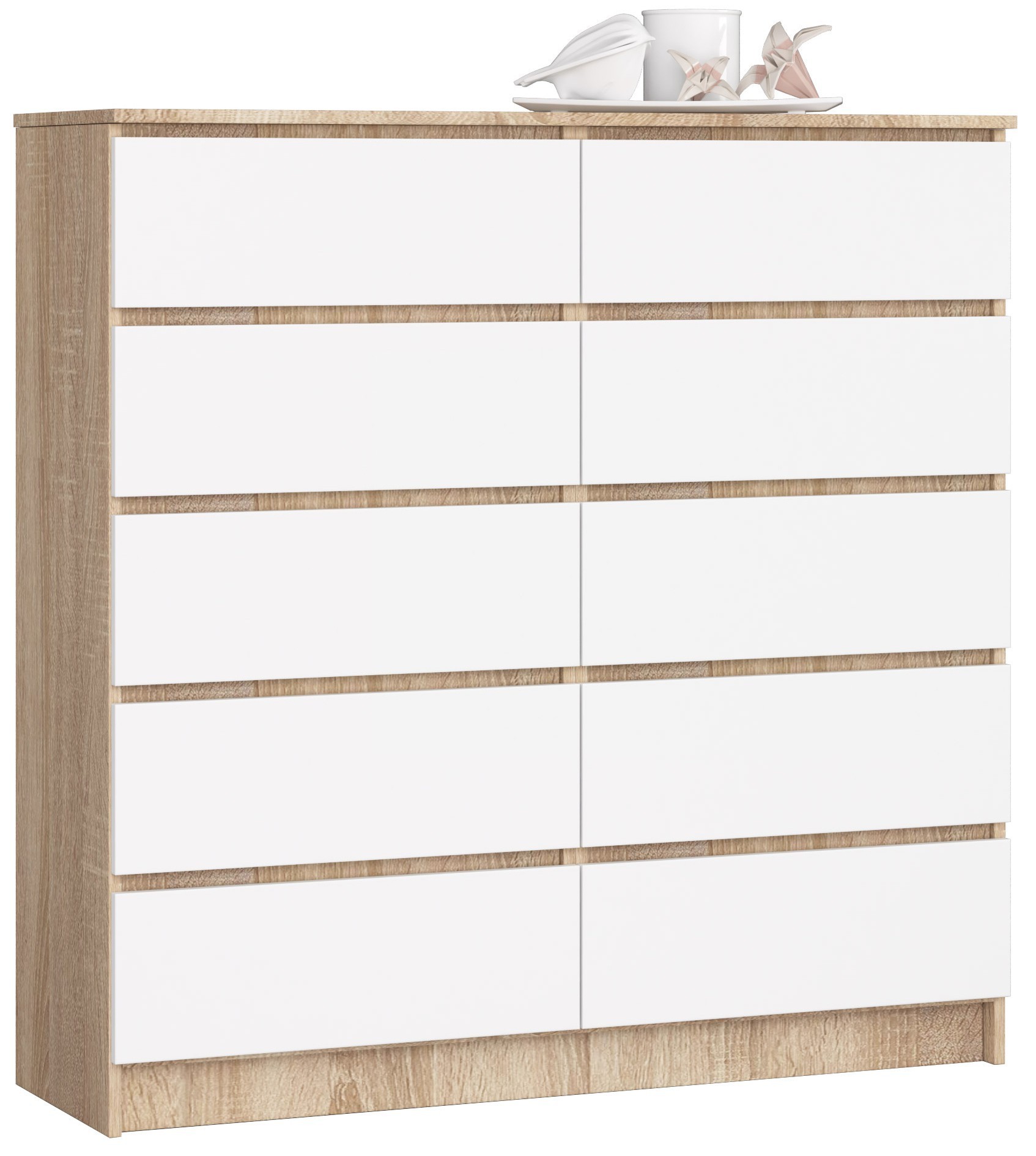 Ak furniture Komoda Kuba 120 cm dub sonoma/bílá