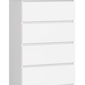 Ak furniture Komoda Kuba 60 cm - 4 šuplíky bílá