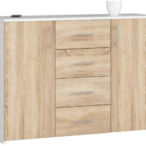 Ak furniture Komoda Torvi K 110 cm bílá/dub sonoma
