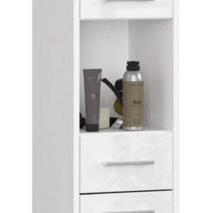 Ak furniture Koupelnová skříňka Fin II 30 cm bílá lesk