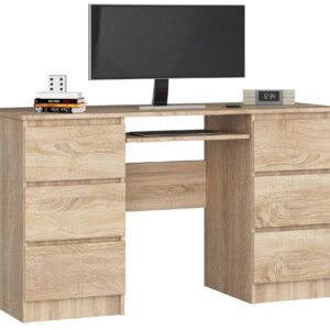 Ak furniture Psací stůl A-11 135 cm dub sonoma